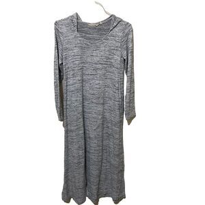 Soft Surroundings Gray Hoodie Hooded Lounge Dress Size Small Travel Comfort